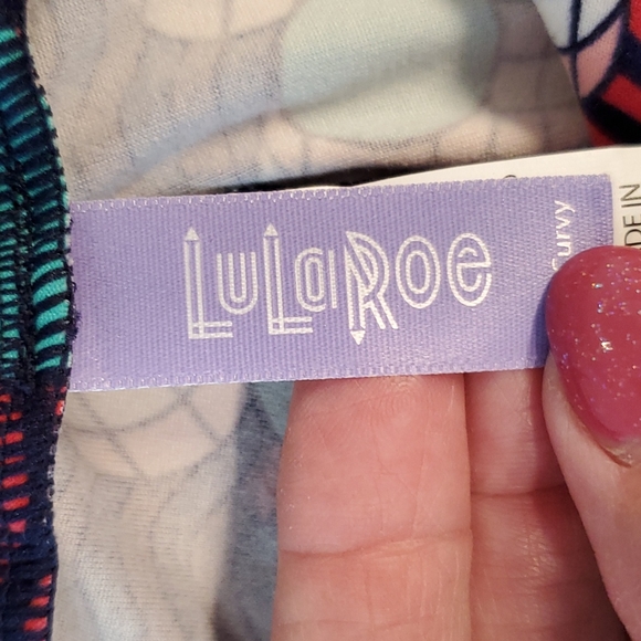 LULAROE DISNEY Mickey Mouse head logo multicolored TC Tall and Curvy - Picture 5 of 6